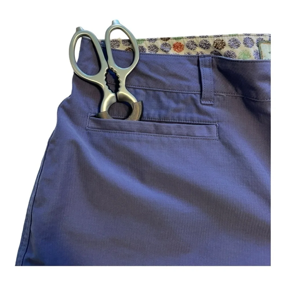 Casual Lavender Cotton Blend Purple Shorts With Pockets - Size 8 - Picture 4 of 12